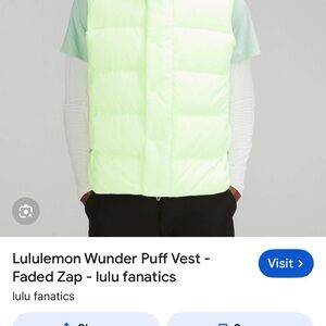 lululemon athletica Faded Zap Light Green Puffy Vest